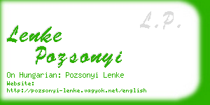 lenke pozsonyi business card